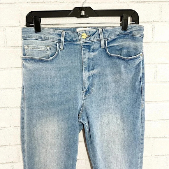 Frame Light Wash High Rise Le One Skinny Jeans Women's Size 2 New With Tags - Picture 2 of 13
